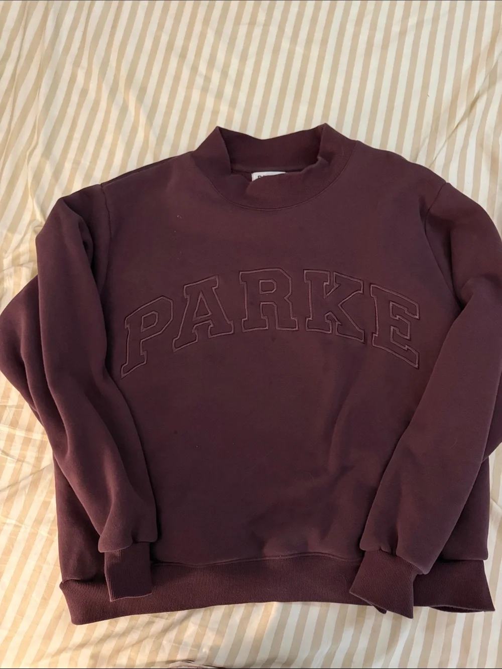 Parke Embroidered Crewneck Sweater - Deep Plum